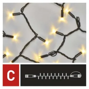 EMOS Lighting Profi LED spojovacia reťaz čierna, 5 m, vonkajšia aj vnútorná, teplá biela