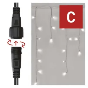 EMOS Lighting Standard LED spoj. reťaz blikajúca – cencúle, 2,5 m, vonkajšia, studená biela