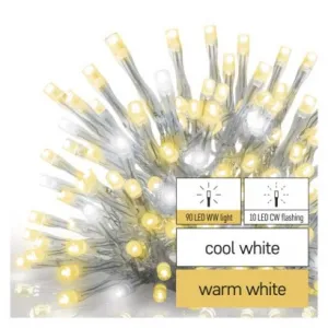 EMOS Lighting Standard LED spoj. reťaz blikajúca – cencúle, 2,5 m, vonkajšia, teplá/studená biela