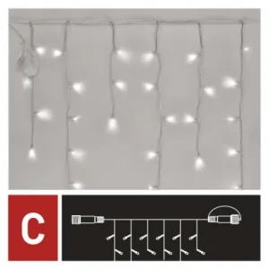 EMOS Lighting Standard LED spoj. reťaz blikajúca – cencúle, 2,5 m, vonkajšia, studená biela