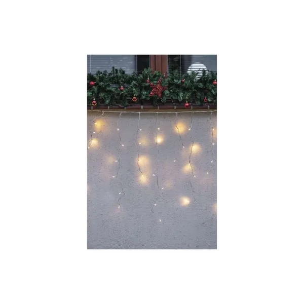 EMOS Lighting Standard LED spoj. reťaz blikajúca – cencúle, 2,5 m, vonkajšia, teplá/studená biela