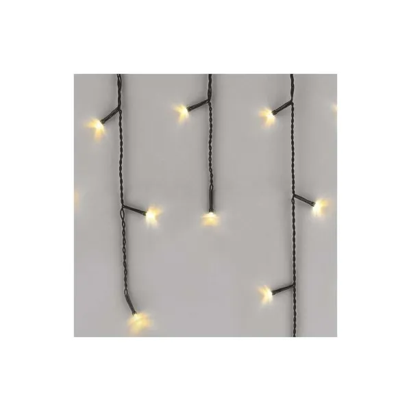 EMOS Lighting LED vianočné cencúle, 10 m, vonkajšie aj vnútorné, teplá biela, programy