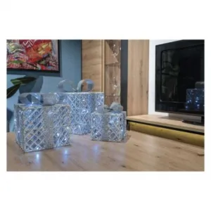 EMOS Lighting LED darčeky, 3 veľkosti, vnútorné, studená biela, časovač