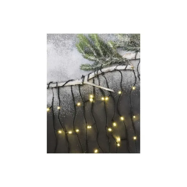 EMOS Lighting LED vianočné cencúle, 10 m, vonkajšie aj vnútorné, teplá biela, programy