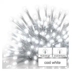 EMOS Lighting Standard LED spoj. reťaz blikajúca – cencúle, 2,5 m, vonkajšia, studená biela