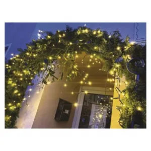 EMOS Lighting LED vianočné cencúle, 10 m, vonkajšie aj vnútorné, teplá biela, programy
