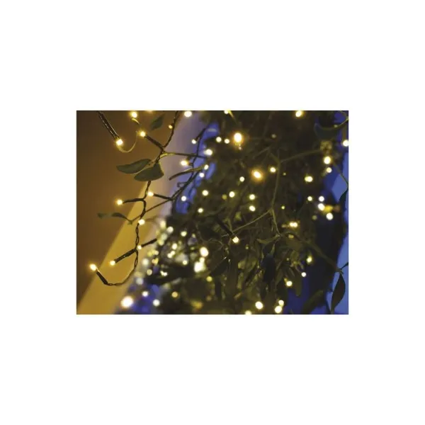 EMOS Lighting LED vianočné cencúle, 10 m, vonkajšie aj vnútorné, teplá biela, programy