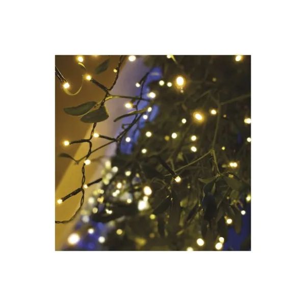 EMOS Lighting LED vianočné cencúle, 10 m, vonkajšie aj vnútorné, teplá biela, programy