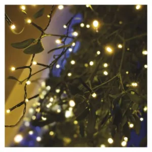 EMOS Lighting LED vianočné cencúle, 10 m, vonkajšie aj vnútorné, teplá biela, programy