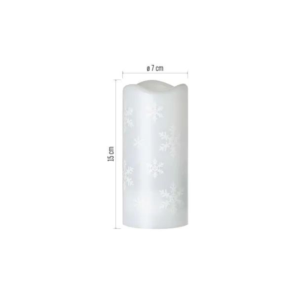 EMOS Lighting LED dekoratívny projektor – vločky, 3x AAA, vnútorný, studená biela