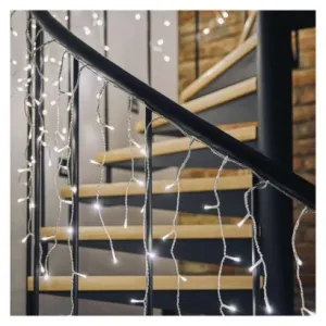 EMOS Lighting LED vianoč. cencúle, 5 m, vonkajšie aj vnútor., studená biela, ovládač, programy, časovač