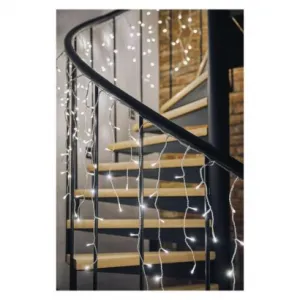 EMOS Lighting LED vianoč. cencúle, 5 m, vonkajšie aj vnútor., studená biela, ovládač, programy, časovač
