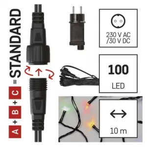 EMOS Lighting Základná sada pre spojovacie reťaze Standard, 10 m, vonkajšia, multicolor, časovač
