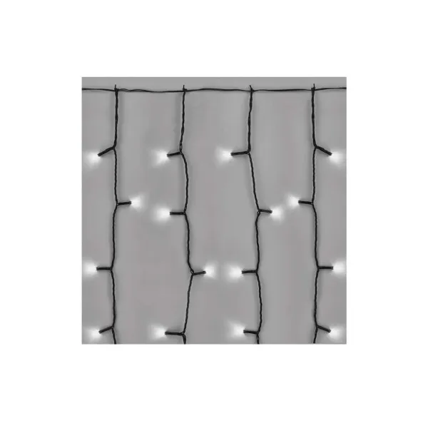 EMOS Lighting Standard LED spojov. vianočná reťaz – záclona, 1x2 m, vonkajšia, studená biela