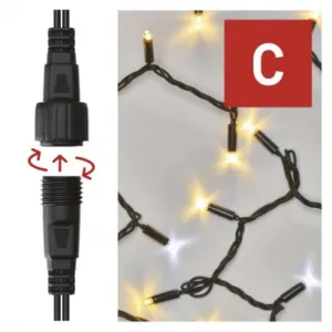 EMOS Lighting Profi LED spojovacia reťaz preblikávajúca, 10 m, vonkajšia, teplá/studená biela