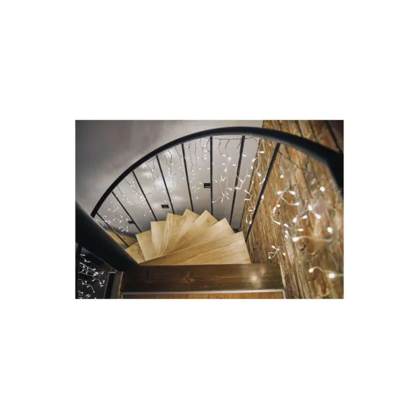 EMOS Lighting LED vianoč. cencúle, 5 m, vonkajšie aj vnútor., studená biela, ovládač, programy, časovač