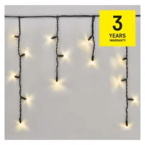 EMOS Lighting Profi LED spojovacia reťaz čierna – cencúle, 3 m, vonkajšia, teplá biela
