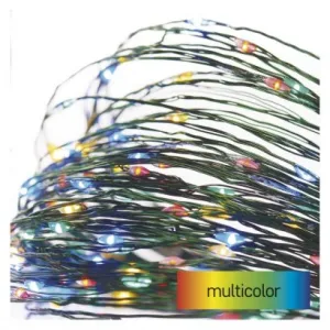 EMOS Lighting LED vianočná nano reťaz zelená, 15 m, vonkajšia aj vnútorná, multicolor, časovač