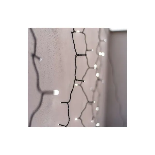 EMOS Lighting Standard LED spojov. vianočná reťaz – záclona, 1x2 m, vonkajšia, studená biela