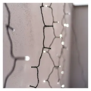 EMOS Lighting Standard LED spojov. vianočná reťaz – záclona, 1x2 m, vonkajšia, studená biela