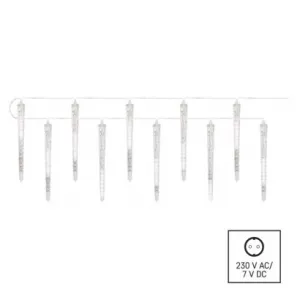 EMOS Lighting LED vianočná girlanda – 10x cencúľ, 3,6 m, vonkajšia aj vnútorná, studená biela