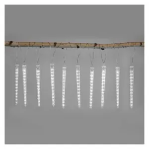 EMOS Lighting LED vianočná girlanda – 10x cencúľ, 3,6 m, vonkajšia aj vnútorná, studená biela