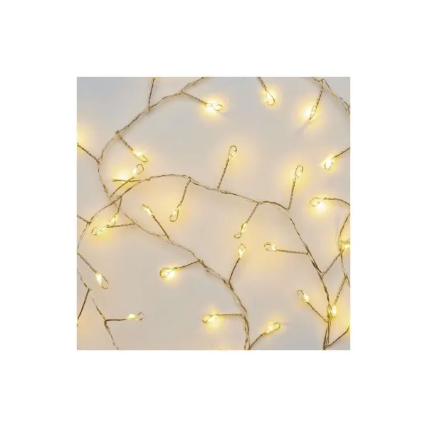 EMOS Lighting LED vianočná nano reťaz – ježko, 2,4 m, 3x AA, vnútorná, teplá biela, časovač