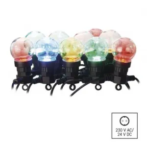 EMOS Lighting LED svetelná reťaz – 10x párty žiarovky, 5 m, vonkajšia aj vnútorná, multicolor