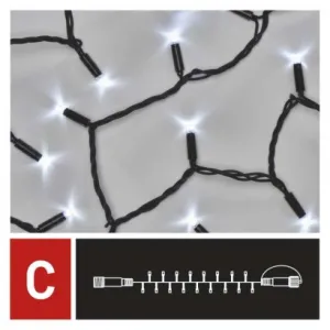 EMOS Lighting Profi LED spojovacia reťaz čierna, 5 m, vonkajšia aj vnútorná, studená biela