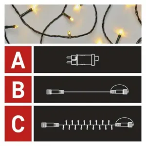 EMOS Lighting Základná sada pre spojovacie reťaze Standard, 10 m, vonkajšia, teplá biela, časovač