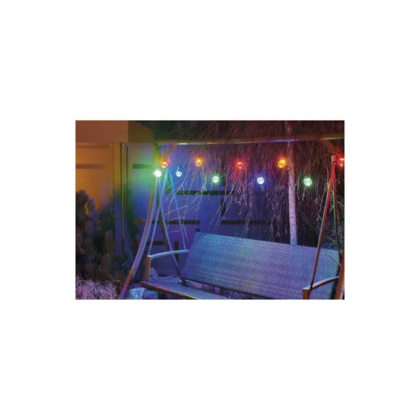 EMOS Lighting LED svetelná reťaz – 10x párty žiarovky, 5 m, vonkajšia aj vnútorná, multicolor