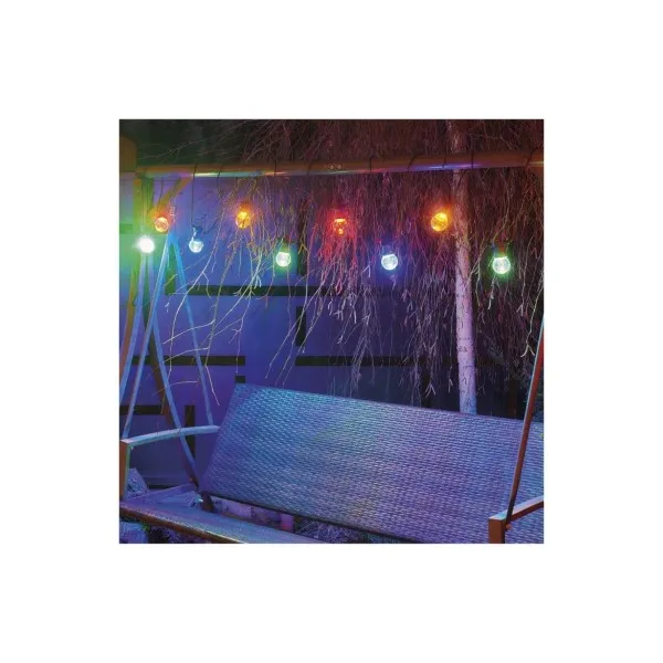 EMOS Lighting LED svetelná reťaz – 10x párty žiarovky, 5 m, vonkajšia aj vnútorná, multicolor