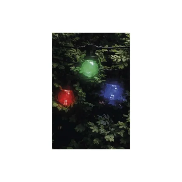 EMOS Lighting LED svetelná reťaz – 10x párty žiarovky, 5 m, vonkajšia aj vnútorná, multicolor