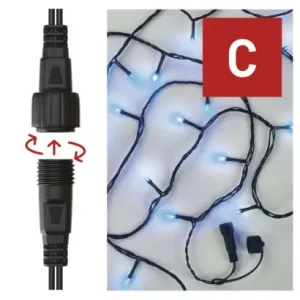 EMOS Lighting Standard LED spojovacia vianočná reťaz, 10 m, vonkajšia aj vnútorná, modrá