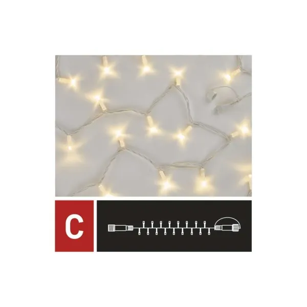 EMOS Lighting Profi LED spojovacia reťaz biela, 5 m, vonkajšia aj vnútorná, teplá biela