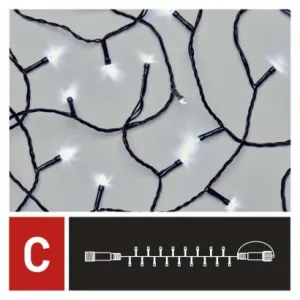 EMOS Lighting Standard LED spojovacia vianočná reťaz, 10 m, vonkaj. aj vnútor., studená biela