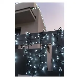 EMOS Lighting Profi LED spojovacia reťaz čierna – cluster, 3m, vonkaj. aj vnútorná, studená biela