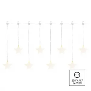EMOS Lighting LED vianočný záves – hviezdy, 45x84 cm, vonkajší aj vnútorný, teplá biela