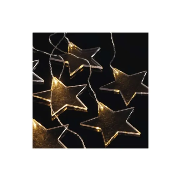 EMOS Lighting LED vianočný záves – hviezdy, 45x84 cm, vonkajší aj vnútorný, teplá biela