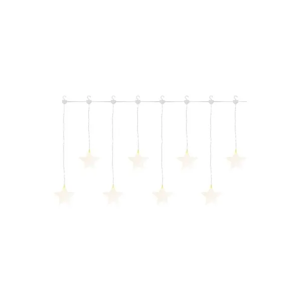 EMOS Lighting LED vianočný záves – hviezdy, 45x84 cm, vonkajší aj vnútorný, teplá biela