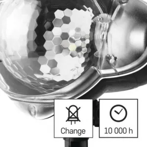 EMOS Lighting LED dekoratívny projektor – padajúce vločky, vonkajší aj vnútorný, biela