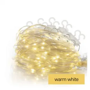 EMOS LED vianočná drop reťaz – záclona, 2,9x2 m, vonkajšia aj vnútorná, teplá biela, programy