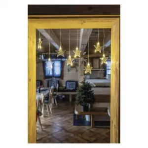 EMOS Lighting LED vianočný záves – hviezdy, 45x84 cm, vonkajší aj vnútorný, teplá biela