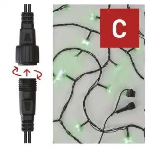 EMOS Lighting Standard LED spojovacia vianočná reťaz, 10 m, vonkajšia aj vnútorná, zelená