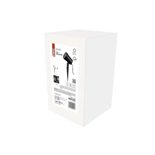 EMOS Lighting LED vianočný dekoratívny projektor – vločky, vonkajší aj vnútorný, biela