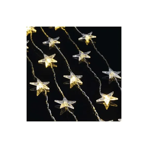 EMOS Lighting LED vianočný záves – hviezdy, 120x90 cm, vnútorný, teplá biela, časovač