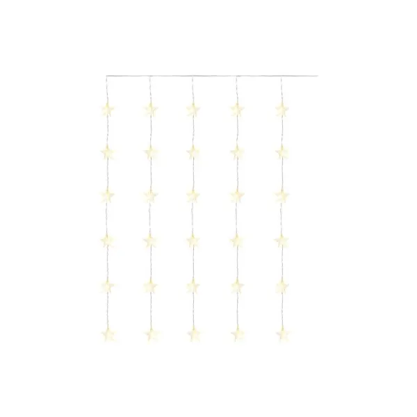 EMOS Lighting LED vianočný záves – hviezdy, 120x90 cm, vnútorný, teplá biela, časovač