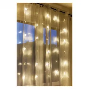 EMOS Lighting LED vianočný záves – hviezdy, 120x90 cm, vnútorný, teplá biela, časovač