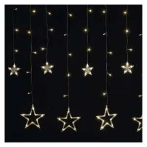 EMOS LED vianočný záves – hviezdy, 185x105 cm, vnútorný, teplá biela
