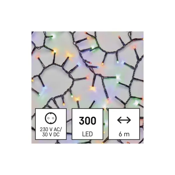 EMOS LED vianočná reťaz – ježko, 6 m, vonkajšia aj vnútorná, multicolor, časovač